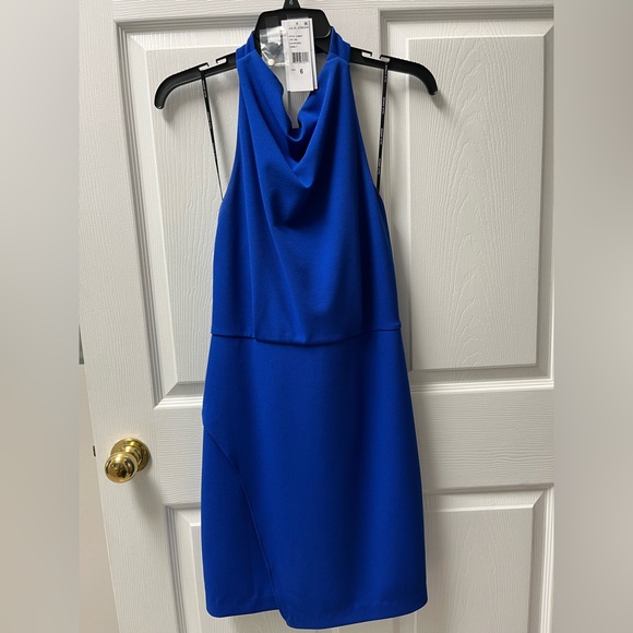 Julia Jordan Sleeveless Cowl Halter Neck Asymmetric Dress - Picture 2 of 10